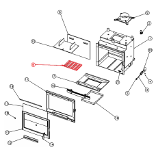 ruszt do wkładu kominkowego Godin 5152, 3258, 3268, 680101, 680102