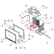 ruszt komplet - starsza wersja do wkładu kominkowego Godin 660101