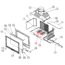 ruszt przód  - nowsza wersja do wkładu kominkowego Godin 660101