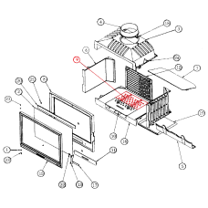ruszt tył - starsza wersja do wkładu kominkowego Godin 660101