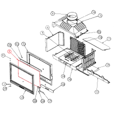 szyba do wkładu kominkowego Godin 660101