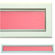 kratka wentylacyjna szczelinowa zamykana z szybką OTI 80 biała-czerwona kratka wentylacyjna szczelinowa zamykana z szybką OTI 80 biała-czerwona