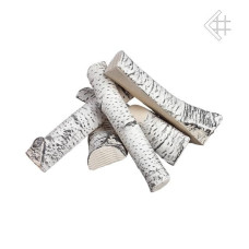 drewienka ceramiczne do biokominka brzoza - zestaw