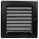 kratka wentylacyjna do kominka 17/17 czarna z żaluzją