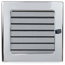 kratka wentylacyjna do kominka 17/17 niklowana z żaluzją kratka wentylacyjna do kominka 17/17 niklowana z żaluzją
