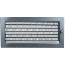 kratka wentylacyjna do kominka 17/37 grafitowa z żaluzją