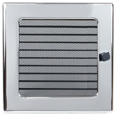 kratka wentylacyjna do kominka 22/22 niklowana z żaluzją kratka wentylacyjna do kominka 22/22 niklowana z żaluzją