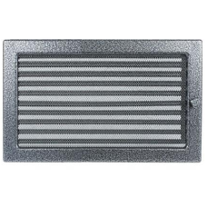 kratka wentylacyjna do kominka 22/30 czarno srebrna z żaluzją