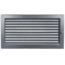 kratka wentylacyjna do kominka 22/37 czarno srebrna z żaluzją