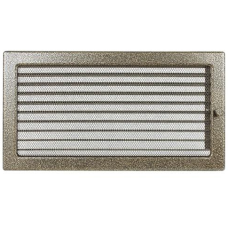 kratka wentylacyjna do kominka 22/37 czarno złota z żaluzją