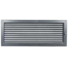 kratka wentylacyjna do kominka 22/45 czarno srebrna z żaluzją