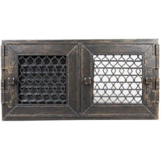 kratka wentylacyjna do kominka retro podwójna grafitowy antyk 17/17 kratka wentylacyjna do kominka retro podwójna grafitowy antyk 17/17