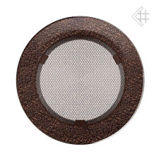 kratka wentylacyjna do kominka okrągła 150 mm miedziana