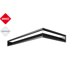 kratka wentylacyjna do kominka luft narożny slim 800x400x90 czarny