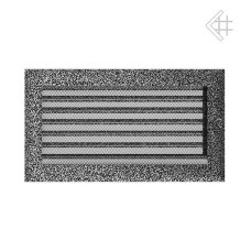 kratka wentylacyjna do kominka 17/30 oskar czarno srebrna z żaluzją