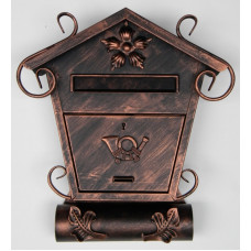 skrzynka na listy domek miedź