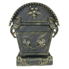 skrzynka na listy domek złoto 02