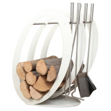 stojak na drewno + przybory kominkowe SA001W stojak na drewno + przybory kominkowe SA001W