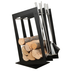 stojak na drewno + przybory kominkowe SA002B stojak na drewno + przybory kominkowe SA002B