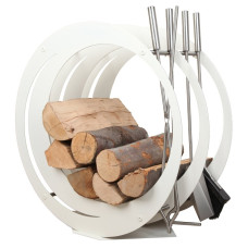 stojak na drewno + przybory kominkowe SA003W stojak na drewno + przybory kominkowe SA003W