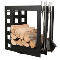 stojak na drewno + przybory kominkowe SA004B stojak na drewno + przybory kominkowe SA004B