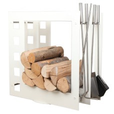 stojak na drewno + przybory kominkowe SA004W stojak na drewno + przybory kominkowe SA004W