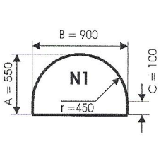 szyba hartowana pod piec kominek N1